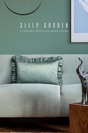 بالش سبز مخمل Sleep Garden - کد 901742164