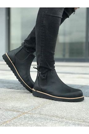 بوت / نیم بوت مشکی مردانه چرم مصنوعی Chekich - کد 42683666