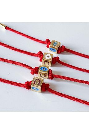 دستبند جواهر قرمز زنانه روکش طلا VenüsDesign - کد 339472455