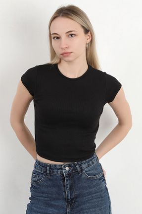 بادی مشکی زنانه یقه دوچرخه GİYSA - کد 900390403