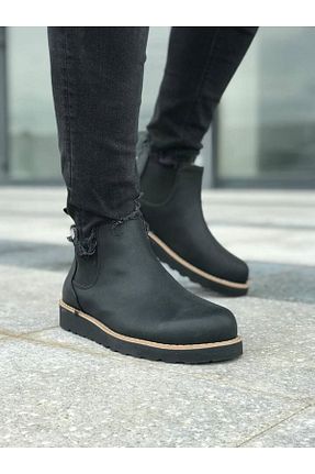 بوت / نیم بوت مشکی مردانه چرم مصنوعی Chekich - کد 42683666
