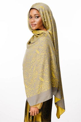 شال طوسی زنانه کشمیر Mooncorn - کد 900391545