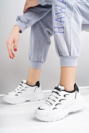 کفش اسنیکر رنگی زنانه بند دار Moda Kadıköy - کد 900411338