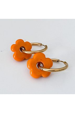 گوشواره استیل (فولاد) نارنجی زنانه استیل (فولاد) VenüsDesign - کد 737996077