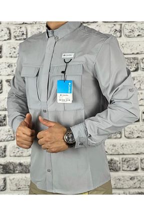 پیراهن طوسی مردانه اسلیم Genel Markalar - کد 900356294