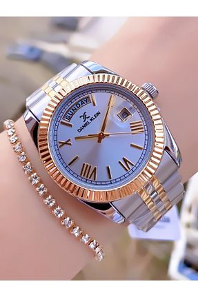 ساعت مچی زرد زنانه 36-40 میلی متر Daniel Klein - کد 637166244