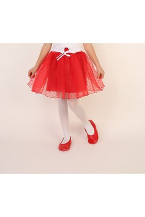 دامن قرمز بچه گانه ساده Dıgıl Kids - کد 901799330