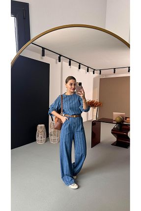 شلوار سرمه ای زنانه پلی آمید Sezgi Tekin - کد 900522059