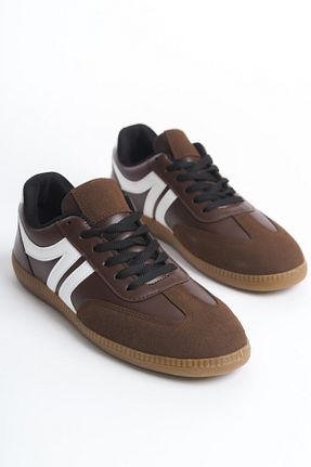 کفش اسنیکر قهوه ای زنانه بند دار lavishoes - کد 900476737