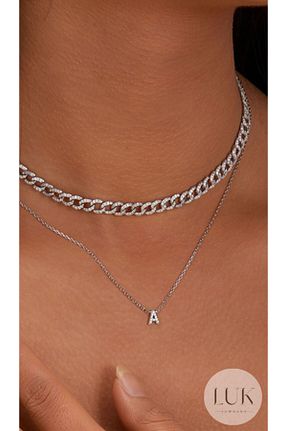 گردنبند نقره طوسی زنانه 925 عیار LUK JEWELRY - کد 900450484