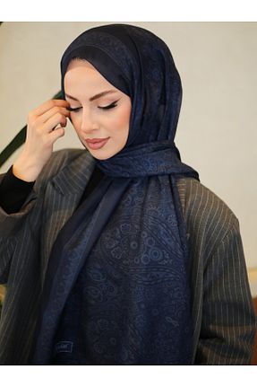 روسری سرمه ای پنبه پلی استر efdal şal eşarp - کد 900486678