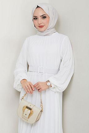 لباس حجاب سفید زنانه رگولار hafsamina - کد 900482132
