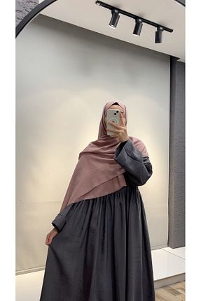 کلاه و ابایا طوسی زنانه مخلوط ویسکون MARDİYE OFFİCİAL - کد 894200976