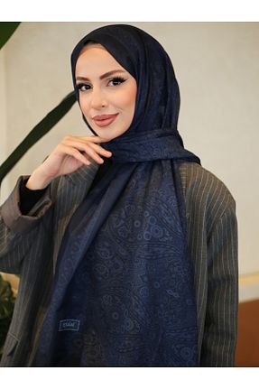 روسری سرمه ای پنبه پلی استر efdal şal eşarp - کد 900486678