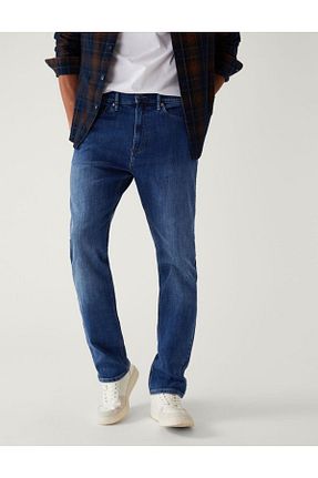 شلوار جین آبی مردانه پاچه ساده Marks & Spencer - کد 666231063