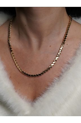 گردنبند جواهر طوسی زنانه روکش طلا DAMSMOOD - کد 802495245