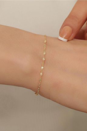 دستبند طلا زرد زنانه 14 عیار Bayar Gold - کد 87271520