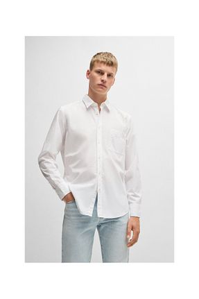 پیراهن سفید مردانه رگولار BOSS - کد 795446542
