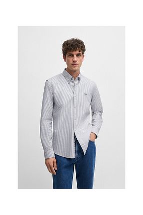 پیراهن سرمه ای مردانه اسلیم فیت BOSS - کد 848794326