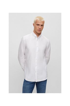 پیراهن سفید مردانه رگولار BOSS - کد 733095255