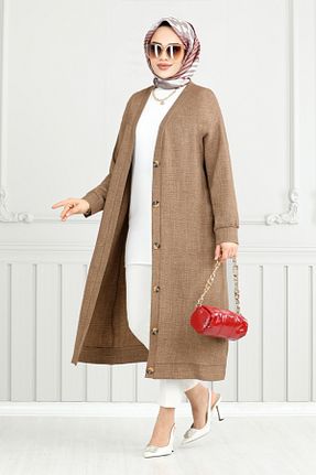کلاه و ابایا قهوه ای زنانه پنبه پلی استر ModaMerve - کد 900570812