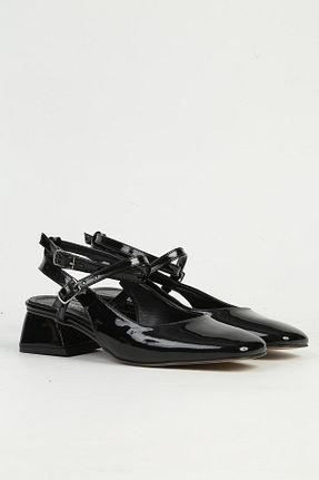 کفش پاشنه بلند کلاسیک مشکی زنانه چرم لاکی Pierre Cardin - کد 900539017