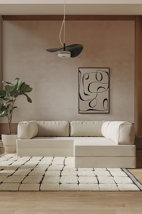 ست گوشه ای بژ 200 x 200 Modalife - کد 881146678