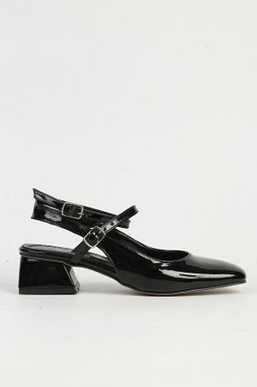 کفش پاشنه بلند کلاسیک مشکی زنانه چرم لاکی Pierre Cardin - کد 900539017