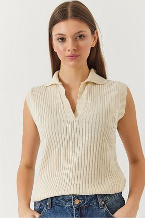 سوئیتر نباتی زنانه تریکو Bianco Lucci - کد 900558345