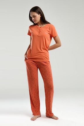 ست لباس راحتی نارنجی زنانه ساده Pierre Cardin - کد 900618613