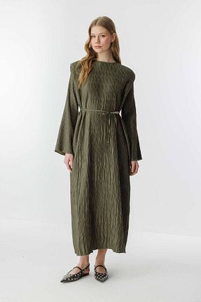لباس حجاب خاکی زنانه رگولار Hooopstore - کد 900548522
