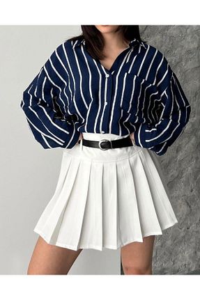 دامن سفید زنانه Pileli Aysha Butik - کد 900559189