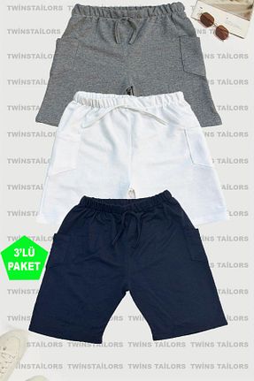 شلوارک و برمودا سفید بچه گانه رگولار twins tailors - کد 900621367