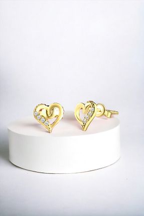گوشواره نقره طلائی زنانه 925 عیار jelux silver - کد 833999521