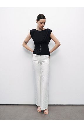 تیشرت مشکی زنانه اسلیم فیت Nocturne - کد 899969072