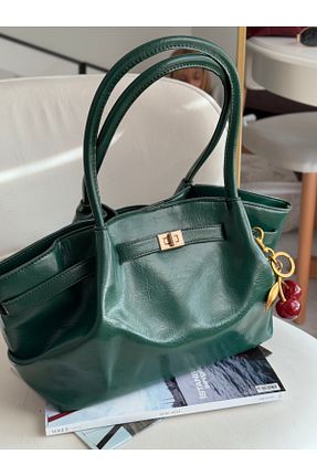 کیف دوشی سبز زنانه چرم مصنوعی NBİBAGS - کد 900570708