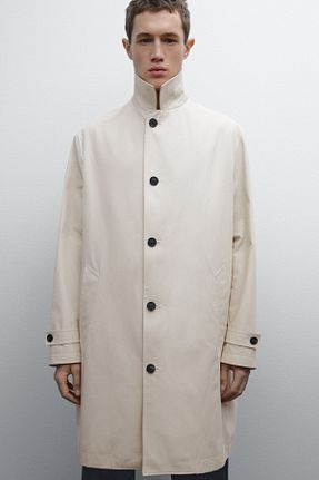 ترنچکت بژ مردانه پنبه ای Massimo Dutti - کد 900599411