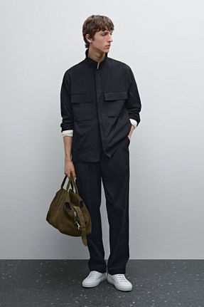 شلوار آبی مردانه پلی استر Massimo Dutti - کد 900571575