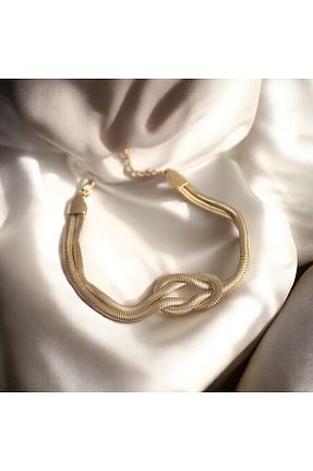 دستبند استیل (فولاد) طلائی استیل ضد زنگ Çelik - کد 900571936
