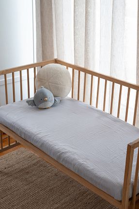 ملحفه کودک و نوزاد طوسی پنبه ای Wheeppo - کد 900618627