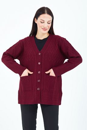 رویه زرشکی زنانه پشمی Elçelya Moda - کد 367942908