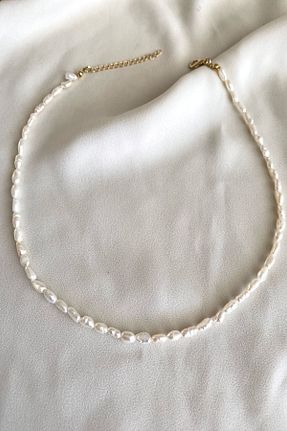 گردنبند مروارید طلائی مروارید آب شیرین gaila design - کد 744573591