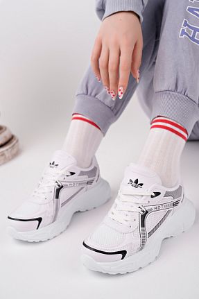 کفش اسنیکر سفید زنانه بند دار pasyone - کد 900612074