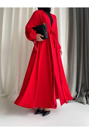 کلاه و ابایا قرمز زنانه بافتنی MELEK ARAZ - کد 900612084