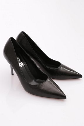کفش پاشنه بلند کلاسیک مشکی زنانه چرم مصنوعی Dgn - کد 767434413