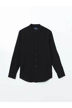 پیراهن مشکی مردانه رگولار LC Waikiki - کد 900618729