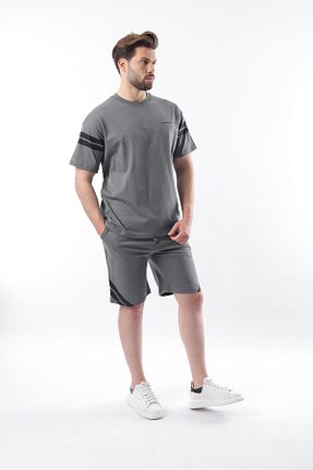 شلوارک و برمودا طوسی مردانه اورسایز Madmext - کد 900611568