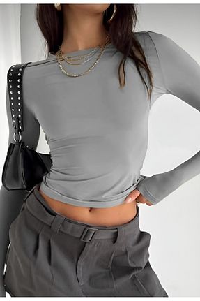 بادی طوسی زنانه یقه U Gubo - کد 900615504