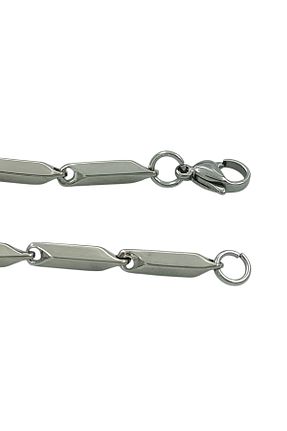 دستبند استیل (فولاد) طوسی مردانه استیل ضد زنگ Çlk Accessories - کد 901905309