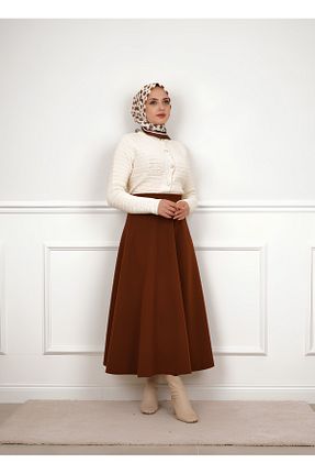 دامن زرشکی زنانه پنبه ای markatrend - کد 900617423